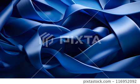 Elegant shiny blue ribbon tape background Elegant shiny blue ribbon tape background 116952092
