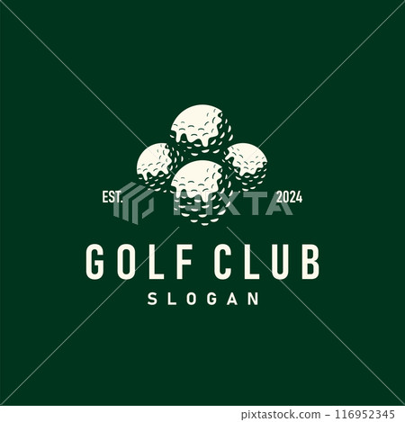 Golf logo illustration design golfer tournament golf game team club sport template symbol 116952345