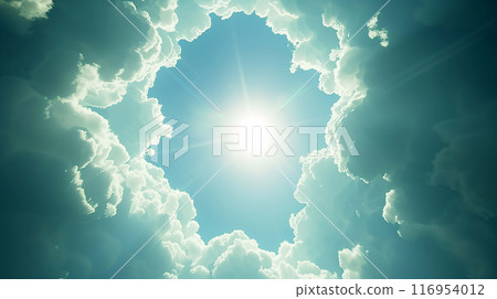 The sun casts a warm glow over the expansive sands 116954012