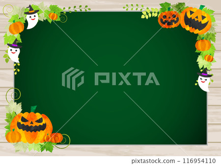 萬聖節,黑板,背景,插圖,可愛,水平 萬聖節,黑板,背景,插圖,可愛,水平 116954110