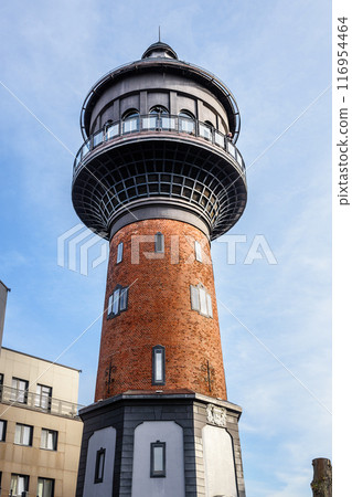 View of Water Tower with observation deck and Murarium Museum. Zelenogradsk. Kaliningrad region. Russia 116954464