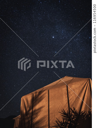 從撒哈拉沙漠的帳篷看到的星空 116954500