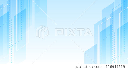 藍色方形科技圖案背景 116954519