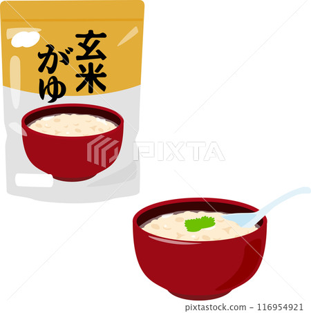 Retort brown rice porridge 116954921
