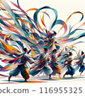 Japanese dance illustrations 116955325