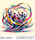 Japanese dance illustrations 116955327