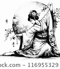 Japanese dance illustrations 116955329
