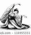 Japanese dance illustrations 116955331