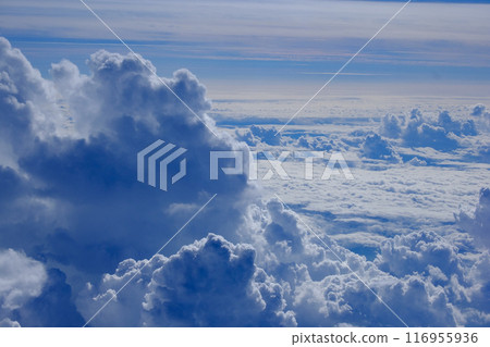 July clouds seen from the plane 116955936
