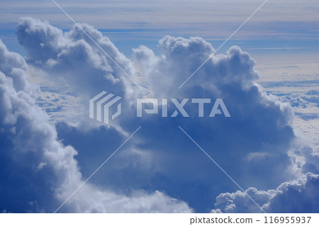 July clouds seen from the plane 116955937