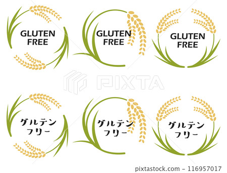 Gluten free icon illustration set 01 Gluten free icon illustration set 01 116957017