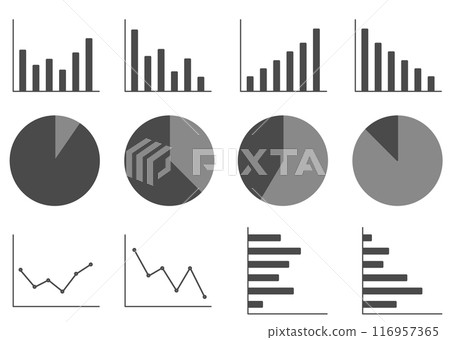 Graph icon set monochrome 116957365