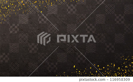 Black Japanese pattern Japanese paper background Black Japanese pattern Japanese paper background 116958309