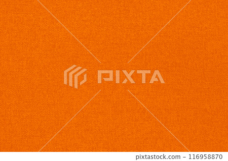 Orange fabric cloth texture background, seamless pattern of natural textile. 116958870