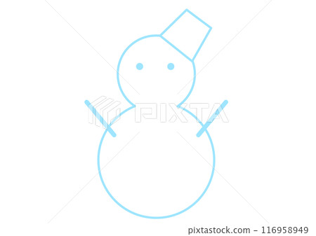可愛的淺藍色雪人 可愛的淺藍色雪人 116958949