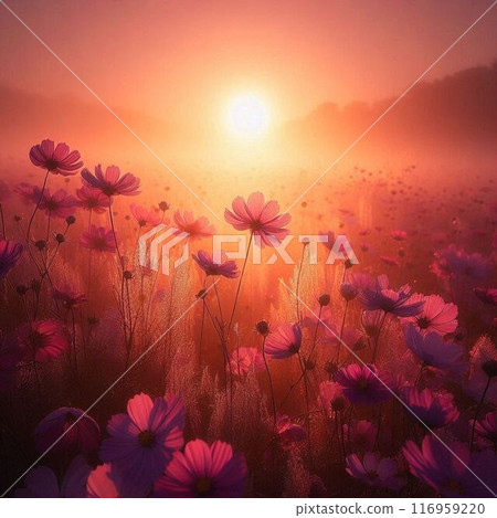 Cosmos stained in the sunset 116959220