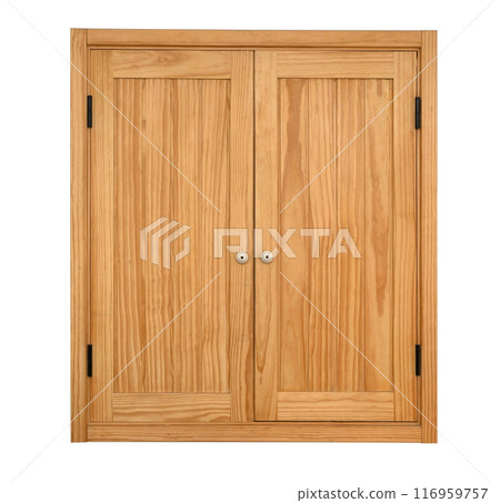 Closed wooden window, Closed wooden window, 116959757