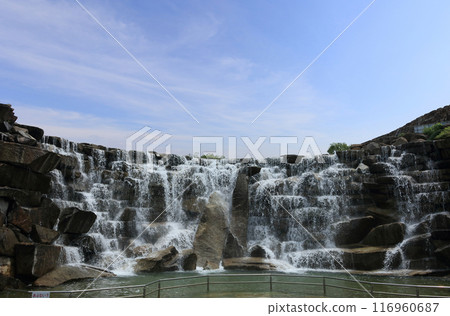 全國贊岐Manno公園的Ryusato村的Satsuryu瀑布 116960687