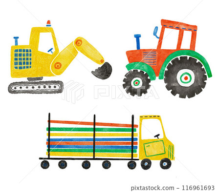 Beautiful childish set with hand drawn watercolor kid's toys illustrations. Construction equipment concrete mixer dump truck excavator tractor clip art. Beautiful childish set with hand drawn watercolor kid's toys illustrations. Construction equipment concrete mixer dump truck excavator tractor clip art. 116961693