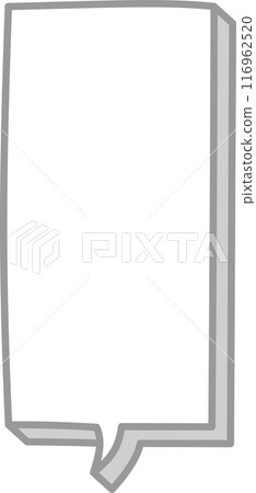 3d hand draw black and white color speech bubble balloon, icon sticker memo keyword planner text box banner, flat png isolated transparent element design 116962520