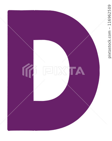 Simple alphabet D illustration material 116962589