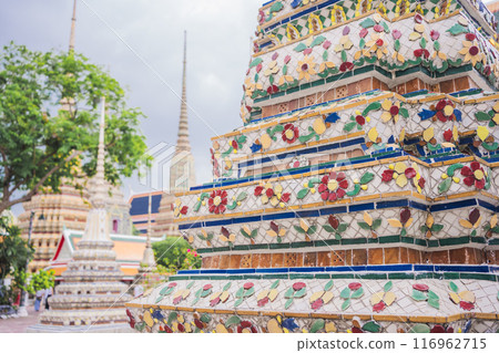 asia travel concept with old pagoda in thailand temple asia travel concept with old pagoda in thailand temple 116962715