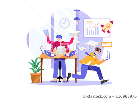 A Team Of Guys Running A Project On A Laptop 116963976