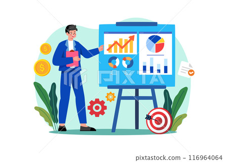 Man make a business plan analysis using chart Man make a business plan analysis using chart 116964064