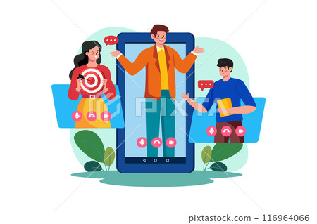 Business team video call online meeting Business team video call online meeting 116964066