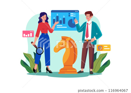 Team thinking about business strategy 116964067