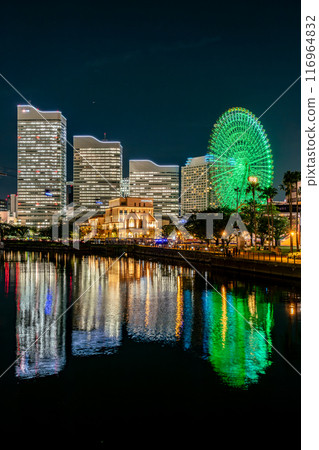 [Kanagawa Prefecture] Night view of Minato Mirai, Yokohama 116964832