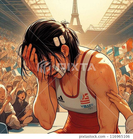 加時賽失利後，女摔角手淚流滿面 116965106