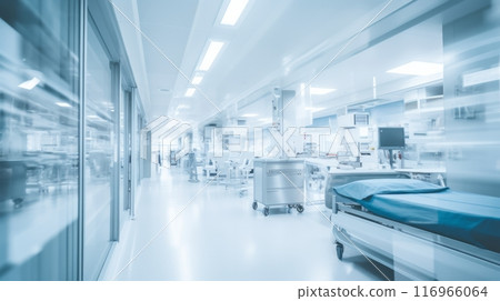A hospital room filled with lots of medical equipment 116966064