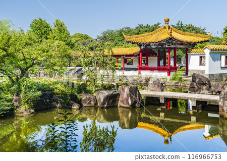 日式中國園林“神主園”的風景【神奈川縣川崎市】 116966753