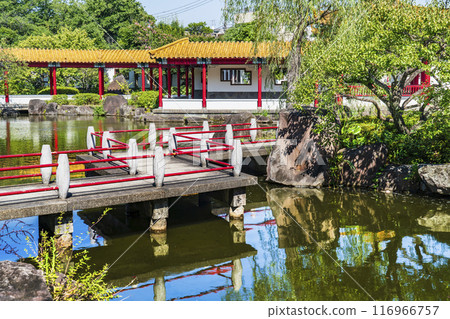 日式中國園林“神主園”的風景【神奈川縣川崎市】 116966757