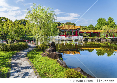 日式中國園林“神主園”的風景【神奈川縣川崎市】 116966766