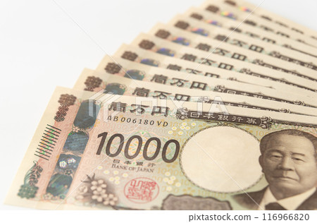 100,000 yen cash, 10,000 yen bill, economic stimulus payment, new bill 100,000 yen cash, 10,000 yen bill, economic stimulus payment, new bill 116966820