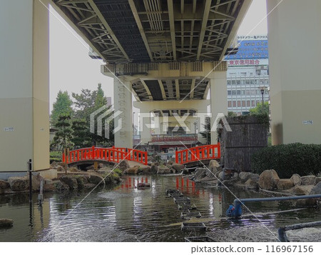 Tokyo Metropolitan Expressway and drum bridge 116967156