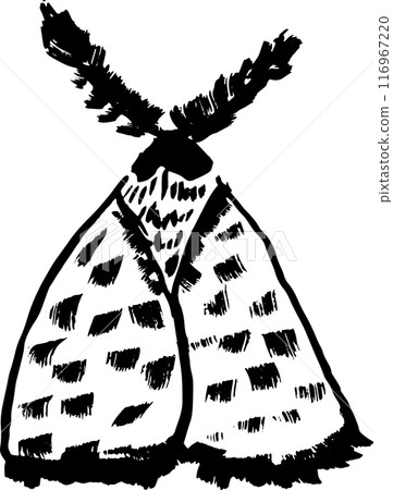 Grunge Hand Drawn Ink Brush Night Moth 116967220