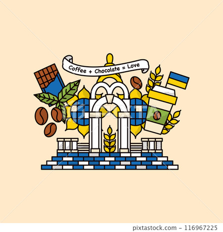Kharkiv Coffee Ukraine Symbols 116967225