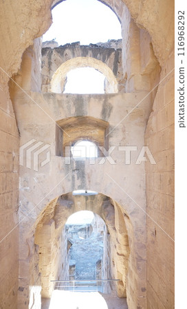 View of El Jem Amphitheatre [Tunisia] 116968292