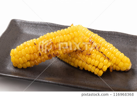 Grilled corn with butter and soy sauce Grilled corn with butter and soy sauce 116968368