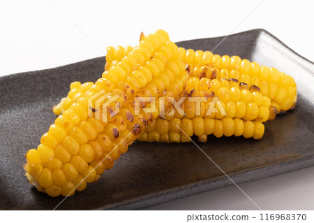 Grilled corn with butter and soy sauce Grilled corn with butter and soy sauce 116968370