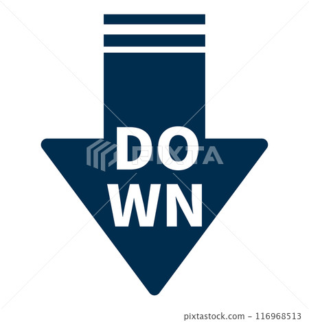 說明下降的向下箭頭的圖示說明 116968513