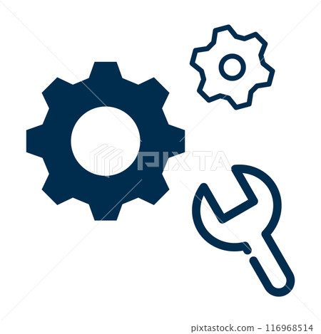 齒輪和扳手的簡單圖示說明 116968514