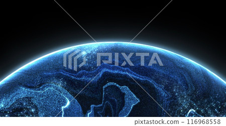 地球或虛構行星的抽象圖像，空間插圖 116968558