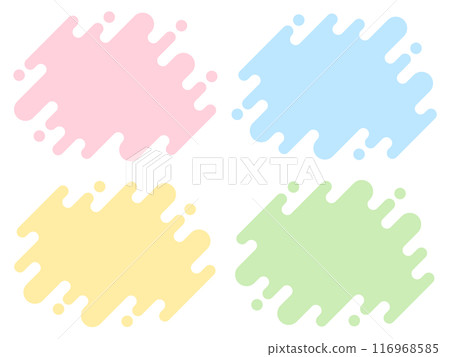 Colorful diagonal wavy pop line frames set 116968585
