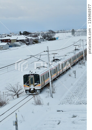 冬季的越後線（新潟縣） 116968977