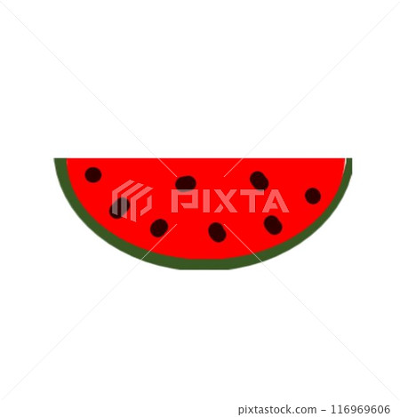 Illustration of red watermelon 116969606
