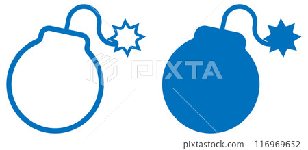 炸彈圖示藍色 116969652